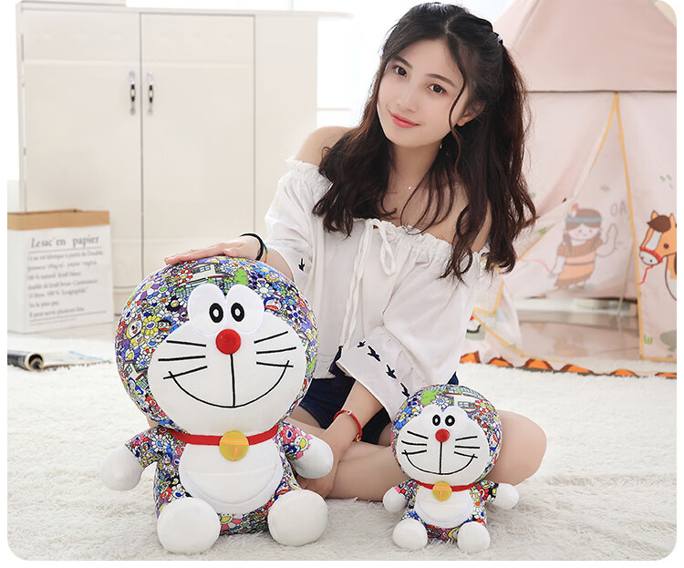 陪伴睡觉叮当猫布娃娃儿童节送女朋友生日礼物男女叮当猫花色35厘米