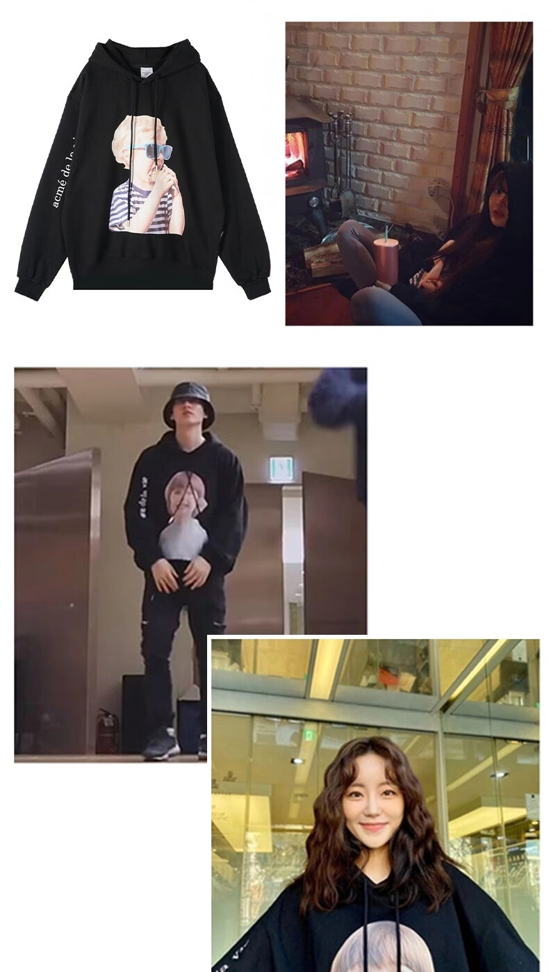 teaseoff潮牌adlv连帽卫衣明星同款甜甜圈男孩女孩宽松情侣圆领帽衫