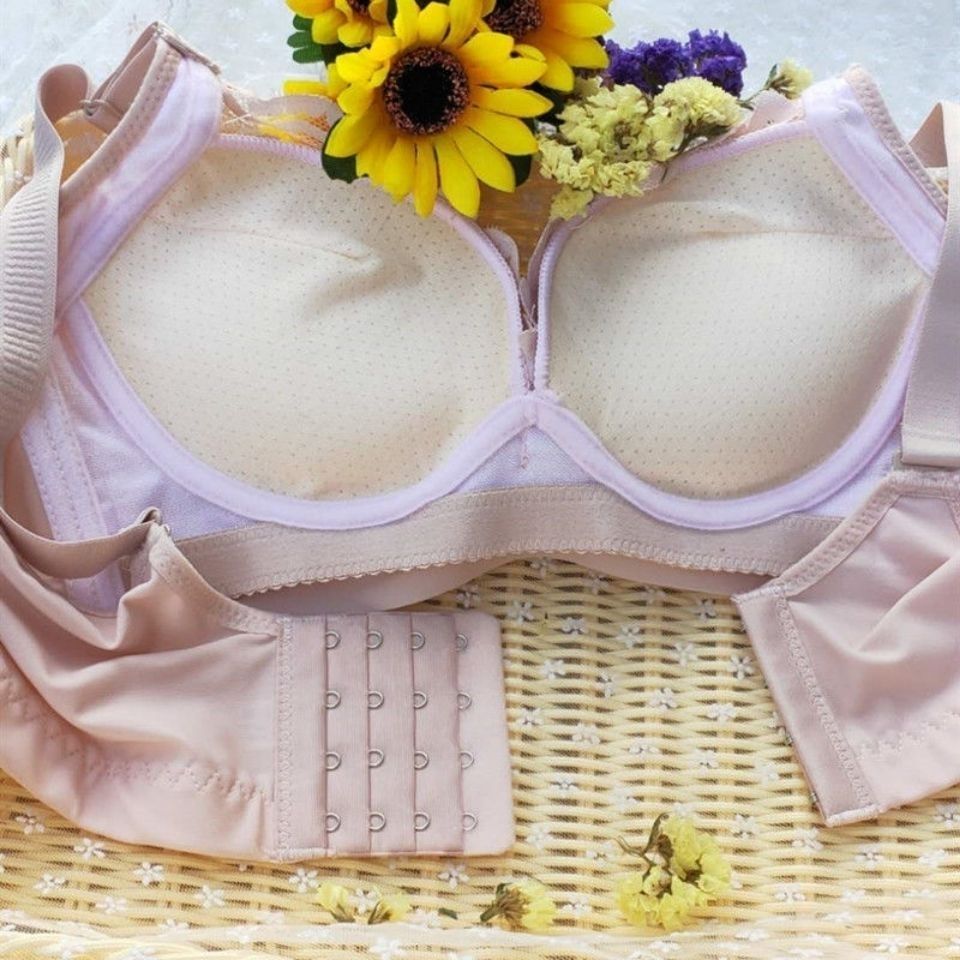 女士文胸特厚文胸10cm小胸聚拢加厚12cm内衣女平胸无钢圈特厚显大调整