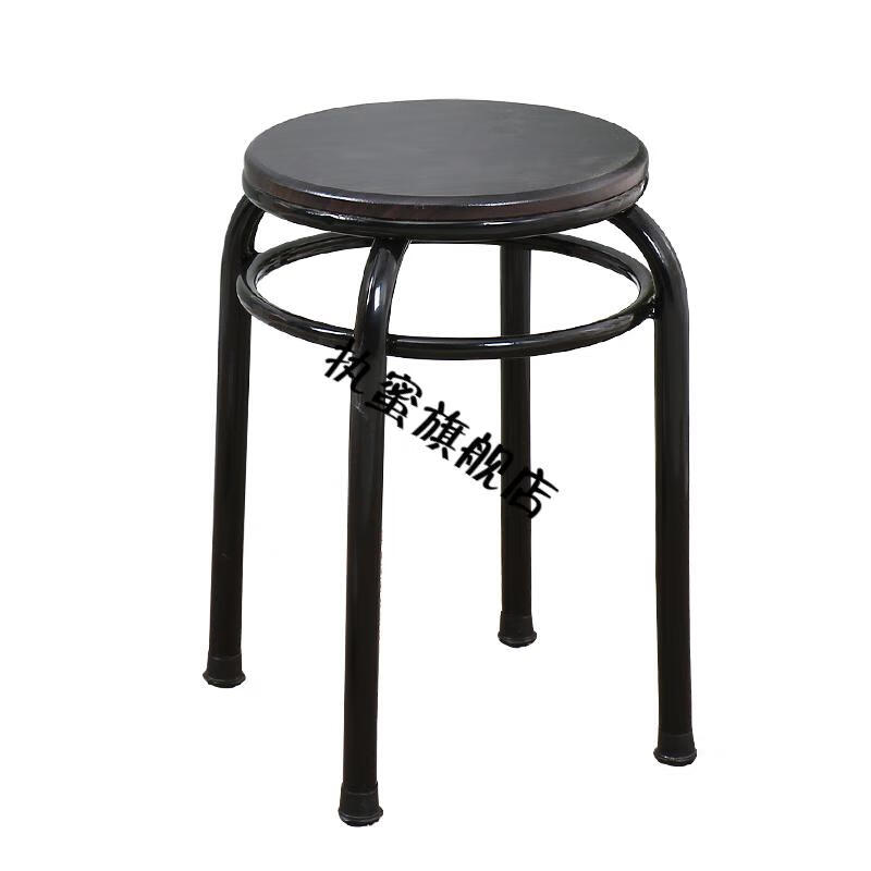 2022新款简易凳子加厚钢管三脚折叠圆凳家用成人板凳饭馆餐厅凳圆凳子