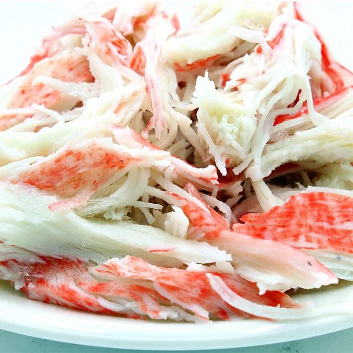 9折预售俄罗斯超市采购进口螃蟹肉蟹肉200g装蟹腿肉整段肉开袋即食