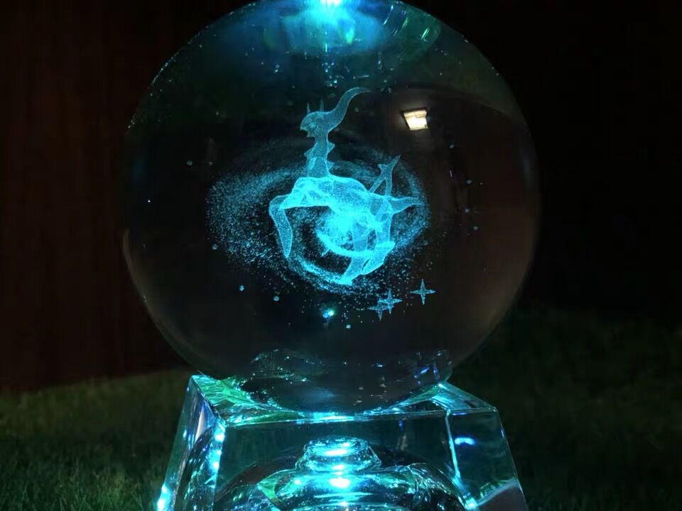 神奇3d立体水晶球宠物精灵球口袋妖怪超梦梦幻宝可梦男孩玩具流彗耿鬼