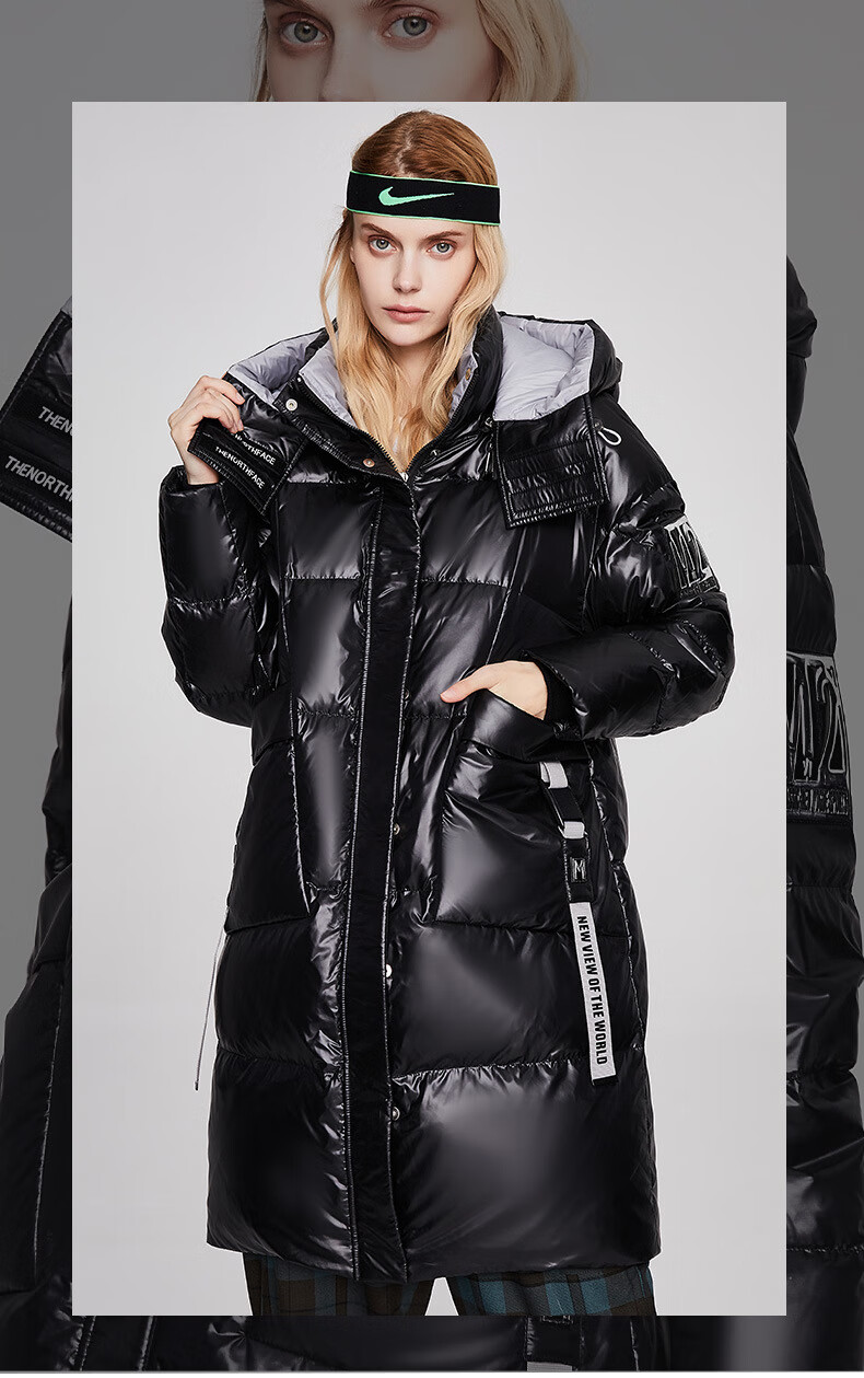 mongcold蒙口萌可中长款羽绒服女士2021年冬季新款休闲保暖冬装外套