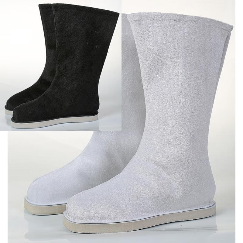 古装汉服靴魔道祖师靴子cos动漫人物靴男女扮演古代鞋戏曲演出靴 白色