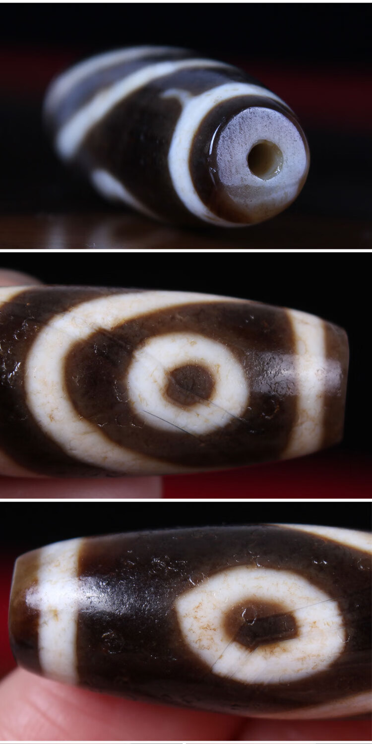 手工制作精选孤品原矿西藏九眼天珠吊坠老矿油润包浆天珠项链真品细工