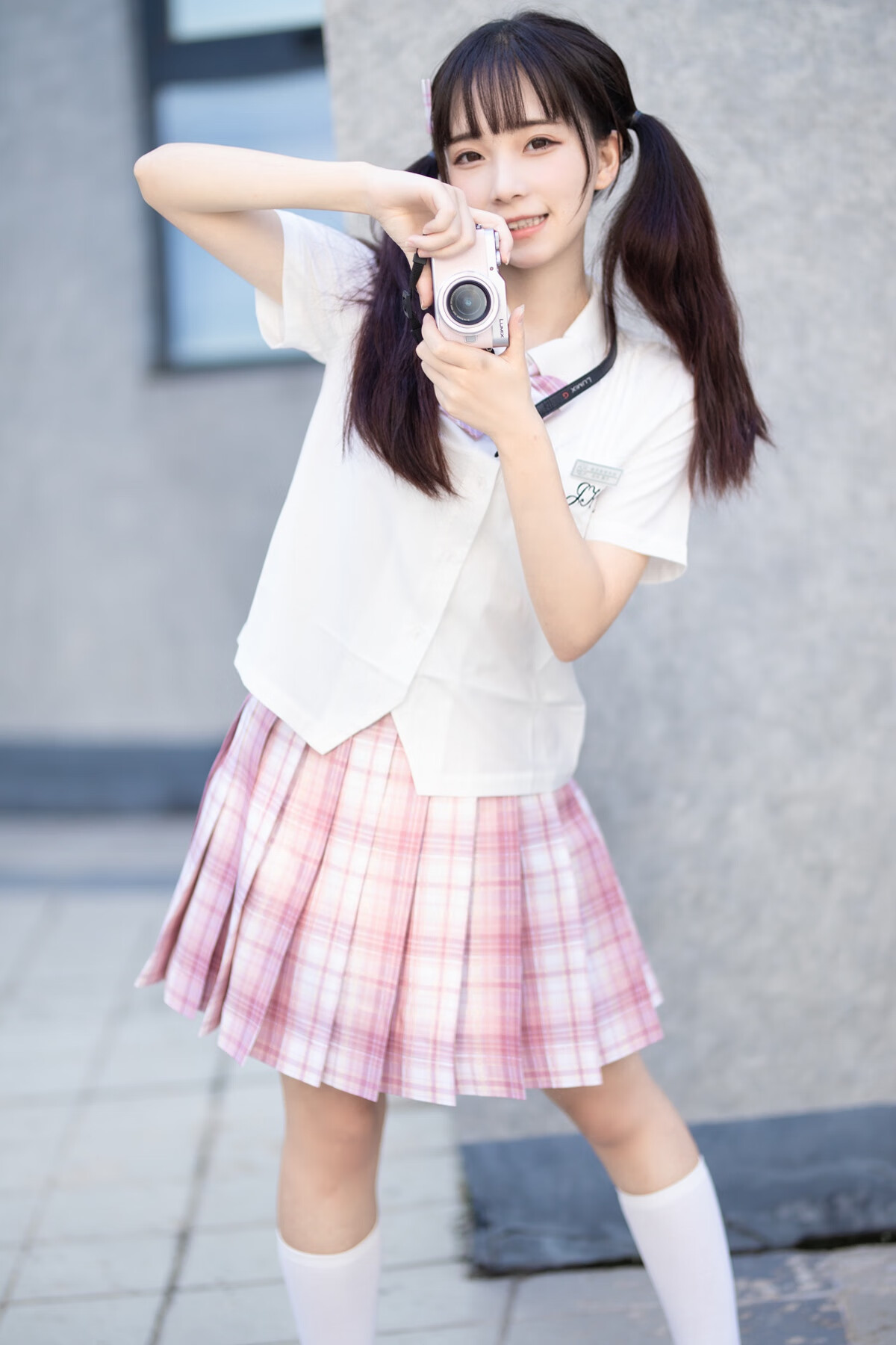 御茶家白桃原创jk制服格裙短长早春百褶半身裙现货42裙长现货m