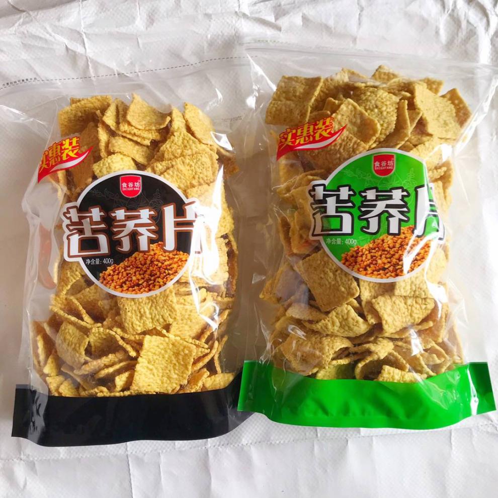 年货新旧包装实发为准苦荞片荞麦锅巴脆片400g大包零食网红零食干果