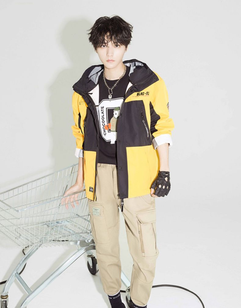 itchocoolate王俊凯同款秋冬卡通字母印花圆领长袖卫衣3377yey黄色l