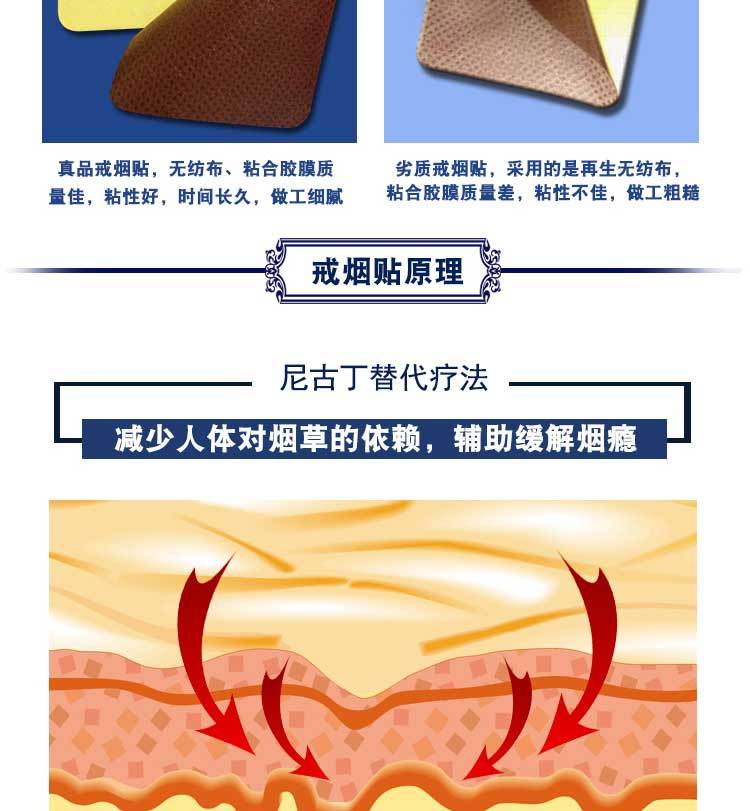 尼古丁贴片戒烟贴尼古丁贴片戒烟产品彻底烟瘾戒烟灵 三盒90贴(经典款