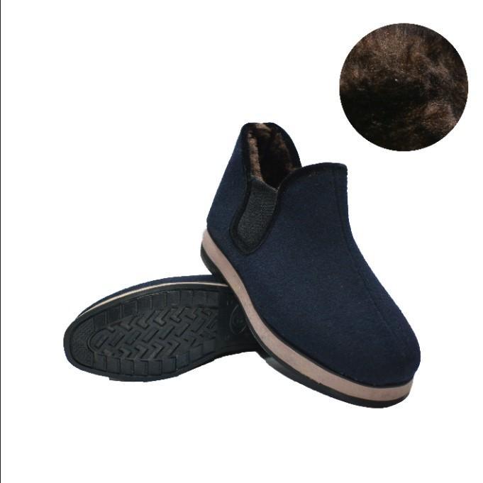 老人鞋呢子孝敬老人鞋高帮棉鞋东北老头棉鞋中老年保暖棉鞋爸爸呢子面