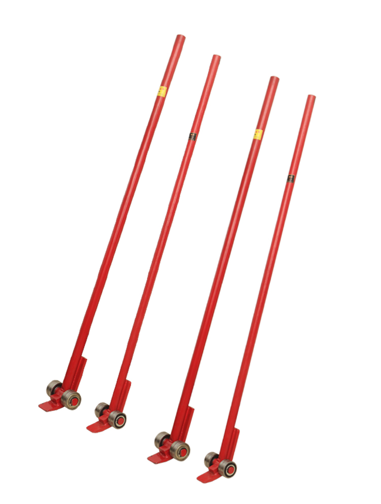 起重撬棍撬棒3吨5t带轮轴承滑轮子重型设备省力搬运工具翘棍撬杠加重