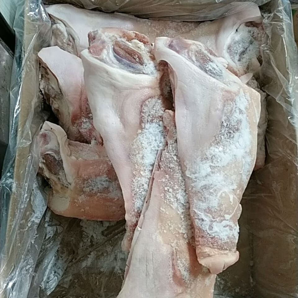 德薇格 生鲜新鲜冷冻生猪头带骨猪头肉猪脸肉劈开猪头20斤干净 江苏