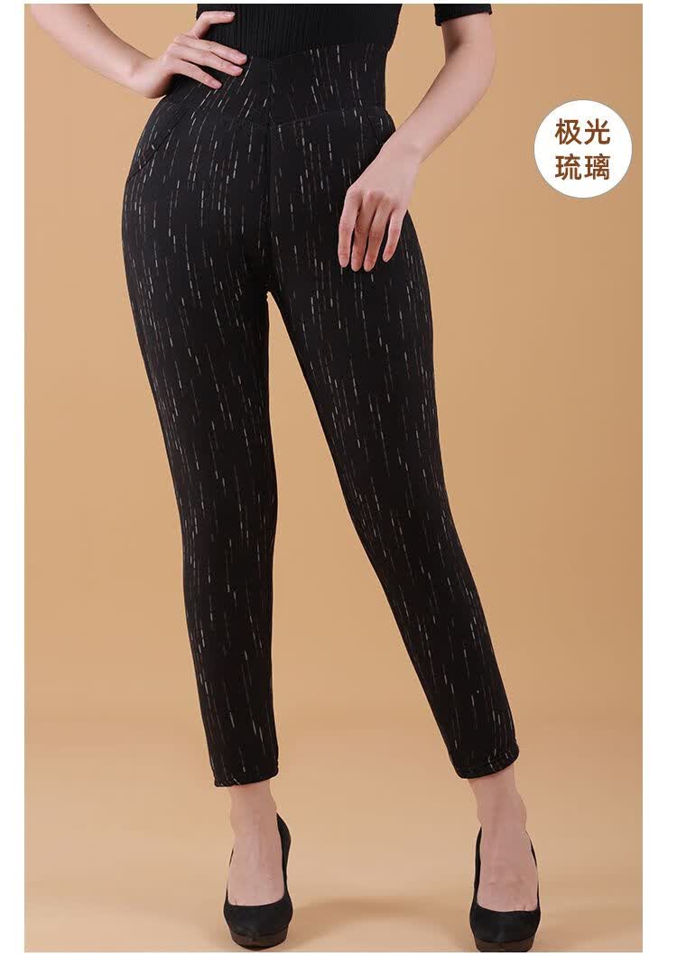 驼绒棉裤东北久驼绒裤厚款女可外穿紧身加绒秋冬保暖裤厚款中老年棉裤