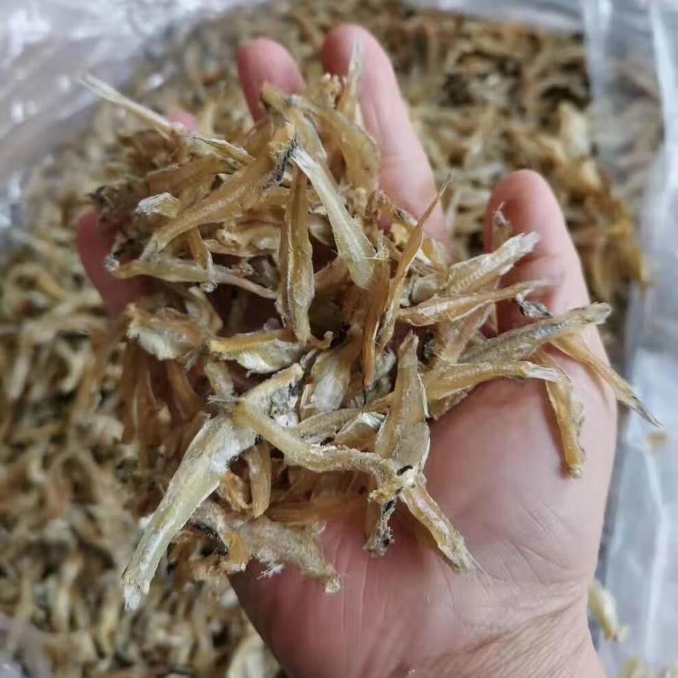 猫粮鱼粮去头淡水鱼干无盐淡干水晶鱼干250g宠物补钙零食500g