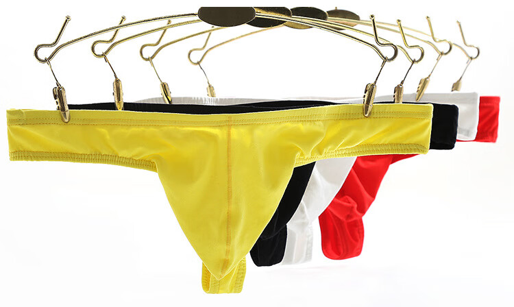 保密发货新款丁字裤男士低腰性感纯色透气棉质gay内裤u凸大襄袋舒适