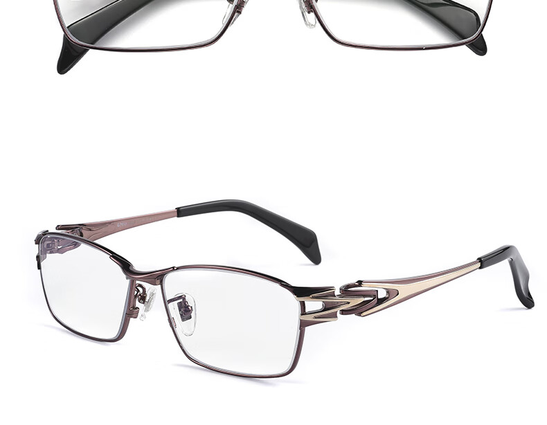 老百兴纯钛老花镜高档品牌防蓝光远近两用老花眼镜男士老光镜黑色框