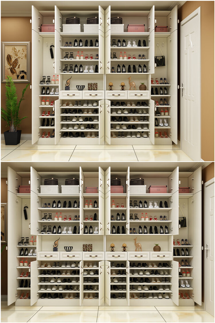 鞋柜家用门口大容量玄关柜一体满墙门厅柜进门入户靠墙阳台储物柜款