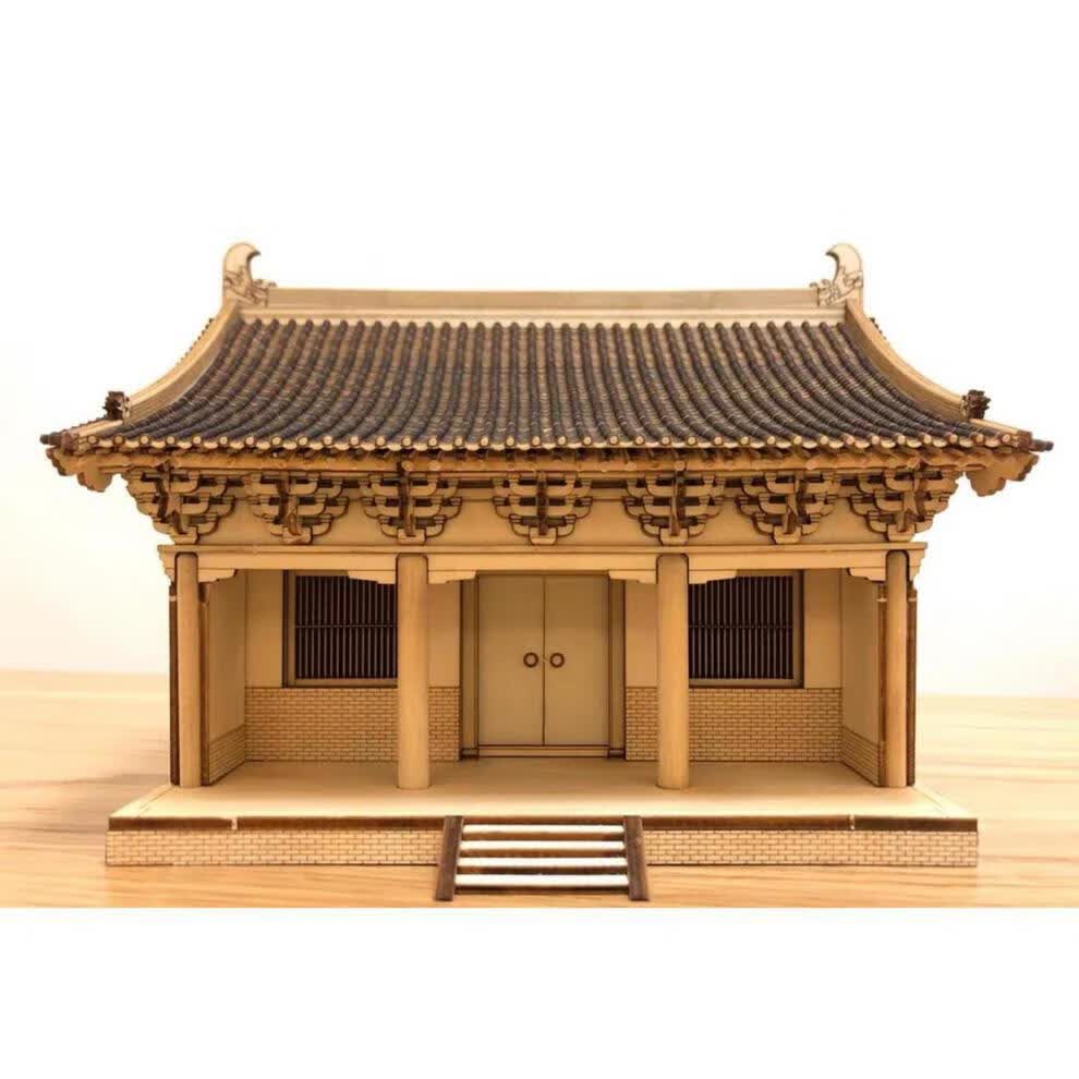 古建筑模型屋diy自助拼装木制质中国古建筑175金代不二寺大殿不含工具