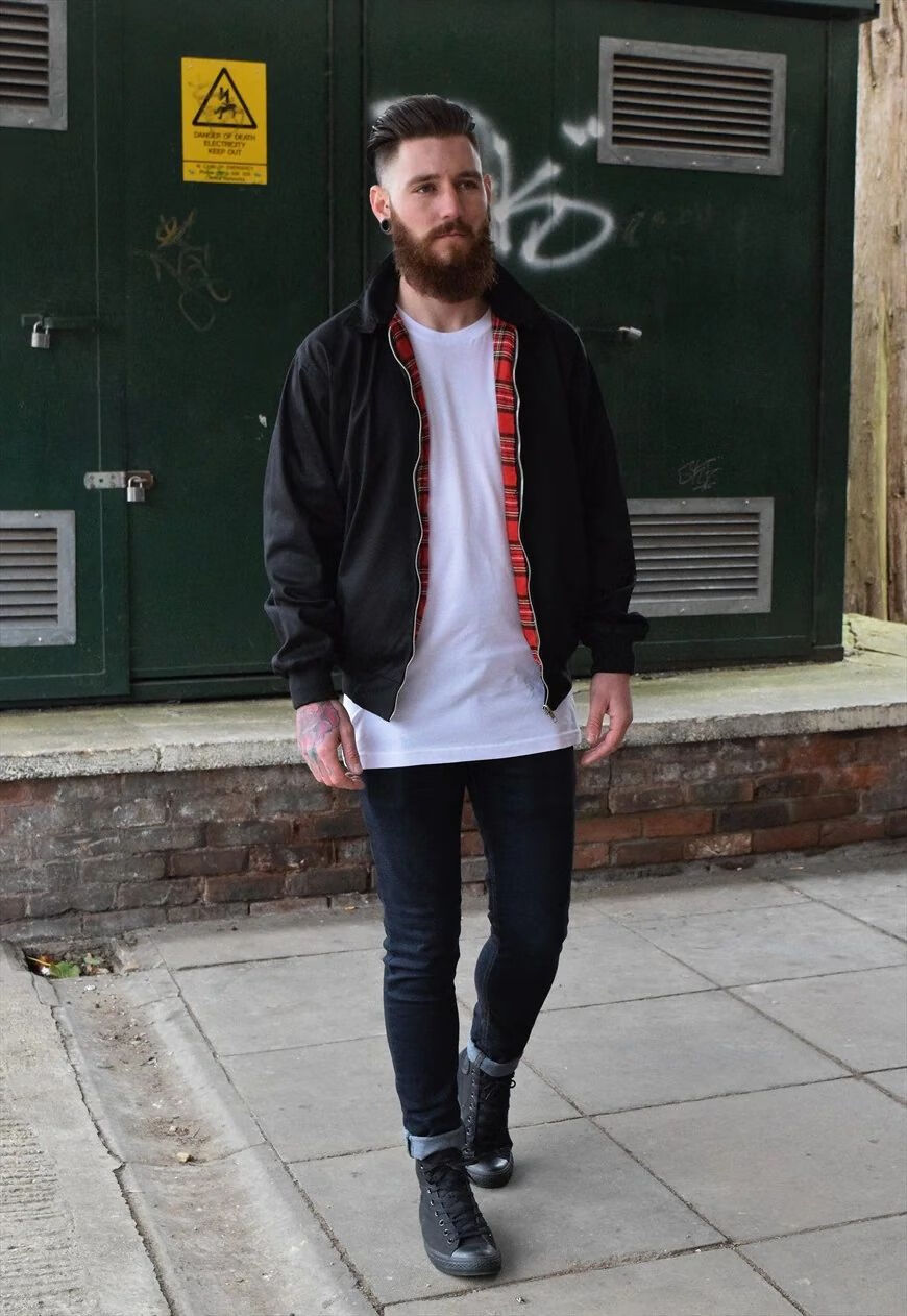 美式复古风朋克工装阿美咔叽2022春秋季薄经典g9哈灵顿夹克机车男