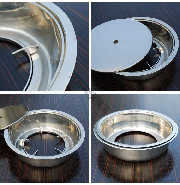 锅圈式锅圆形燃气火锅圈盖锅圈架子下沉不锈钢锅圈灶火锅圈桌锅42锅圈
