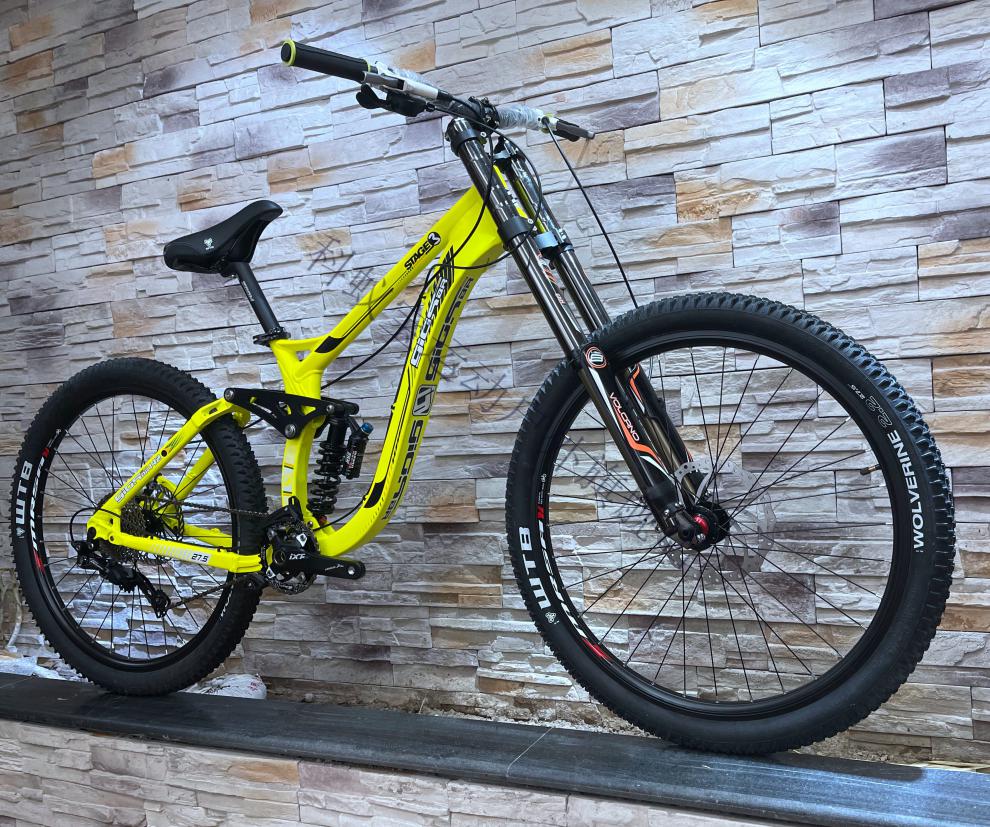 巴西giosbr全地形越野dh速降车山地自行车软尾避震 绿色)新款3代 筒轴