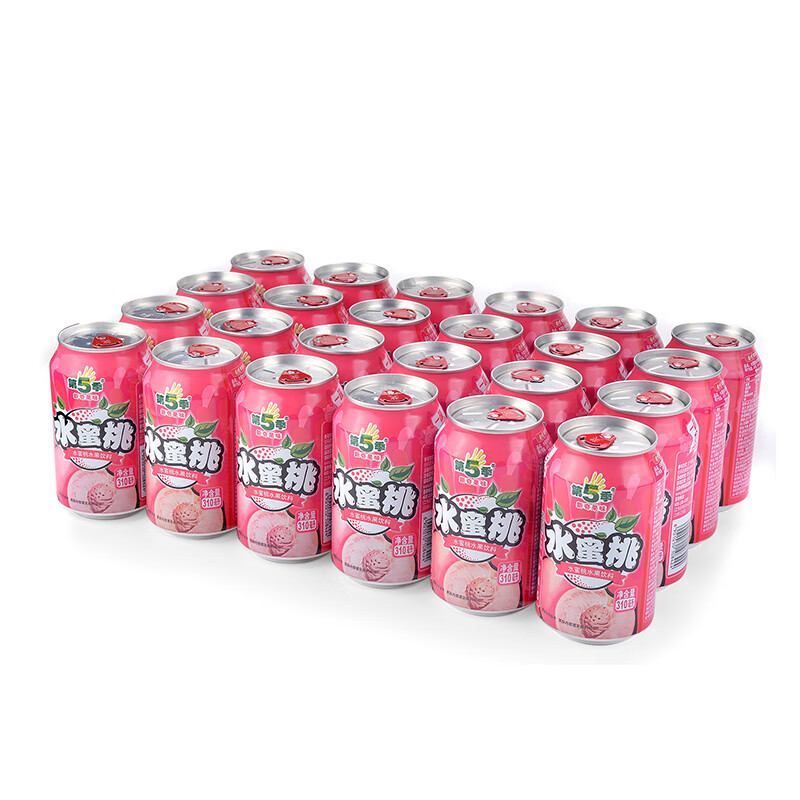 健力宝第五季第5季水蜜桃水果味饮料310ml310ml6罐
