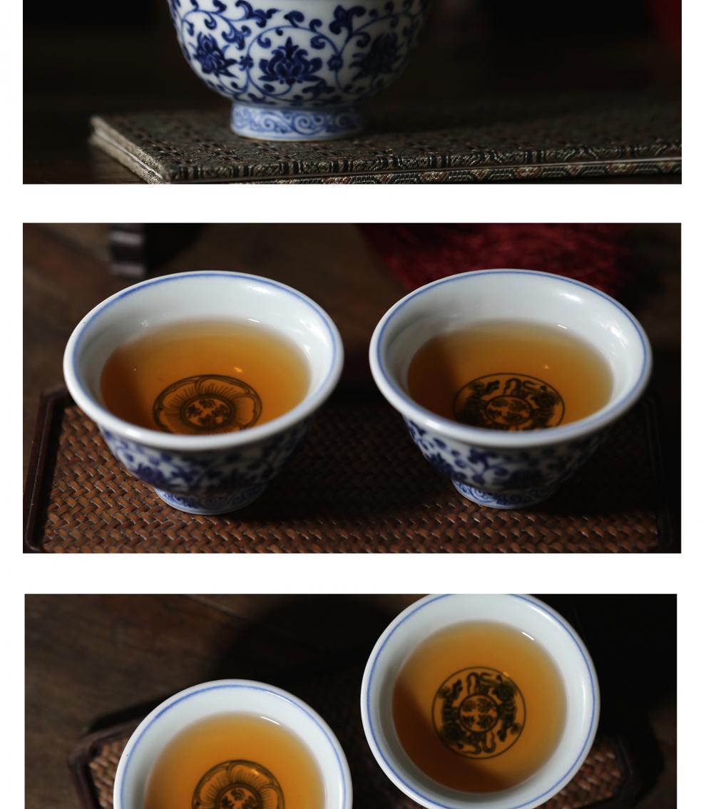 观复博物馆杯子 观复博物馆手绘青花永乐压手杯景德镇茶杯陶瓷品茗杯