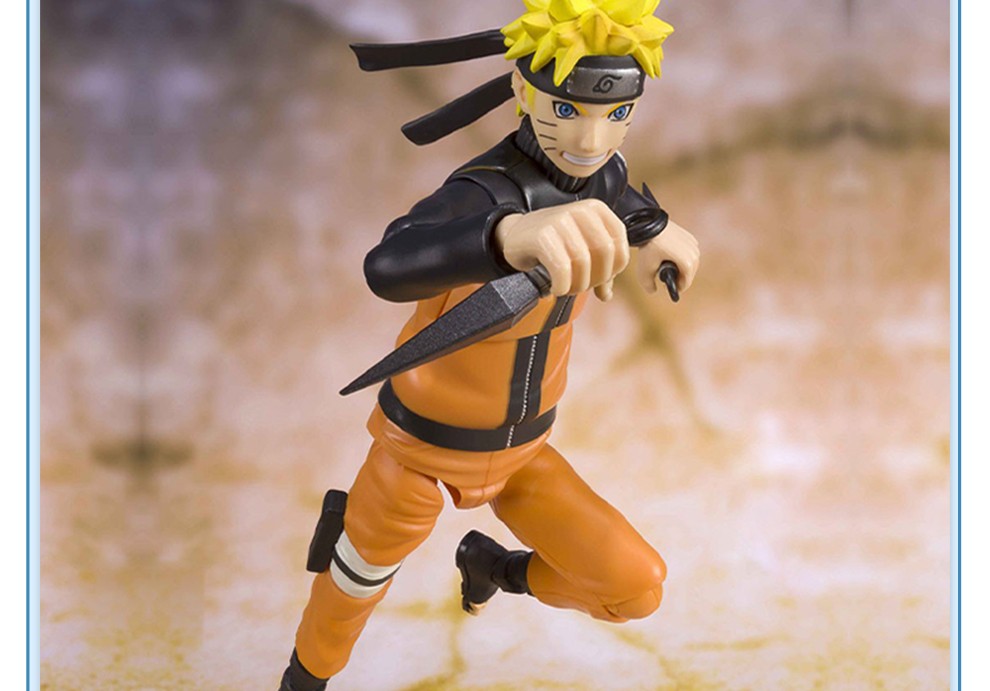 万代成品可动模型shf火影忍者疾风传漩涡鸣人螺旋丸shf漩涡鸣人约14cm