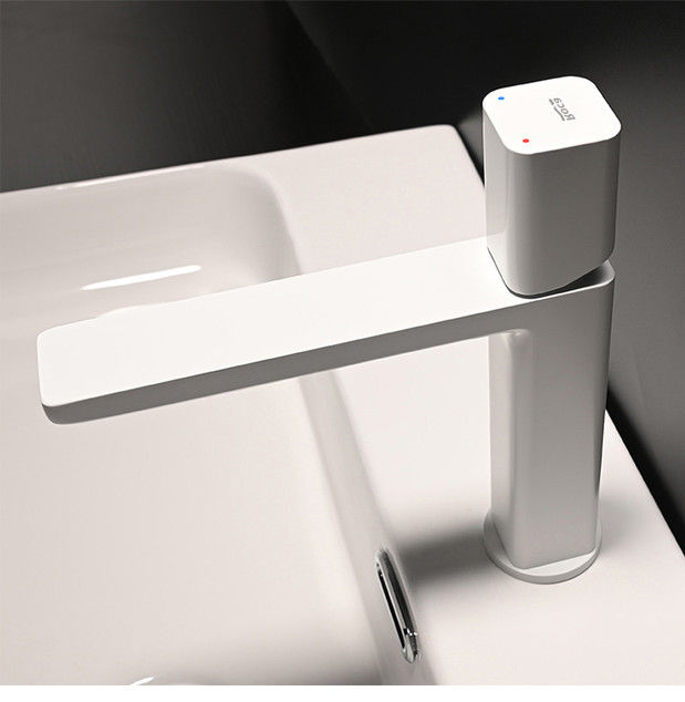 乐家卫浴roca面盆龙头全铜冷热拉丝灰黑白极简洗手间台盆水龙头定制枪