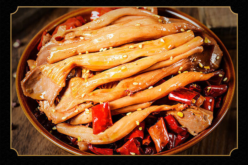 抓财手招牌香辣鸭郡把麻辣鸭肠头四川成都特色美食办公室小吃零食 郡