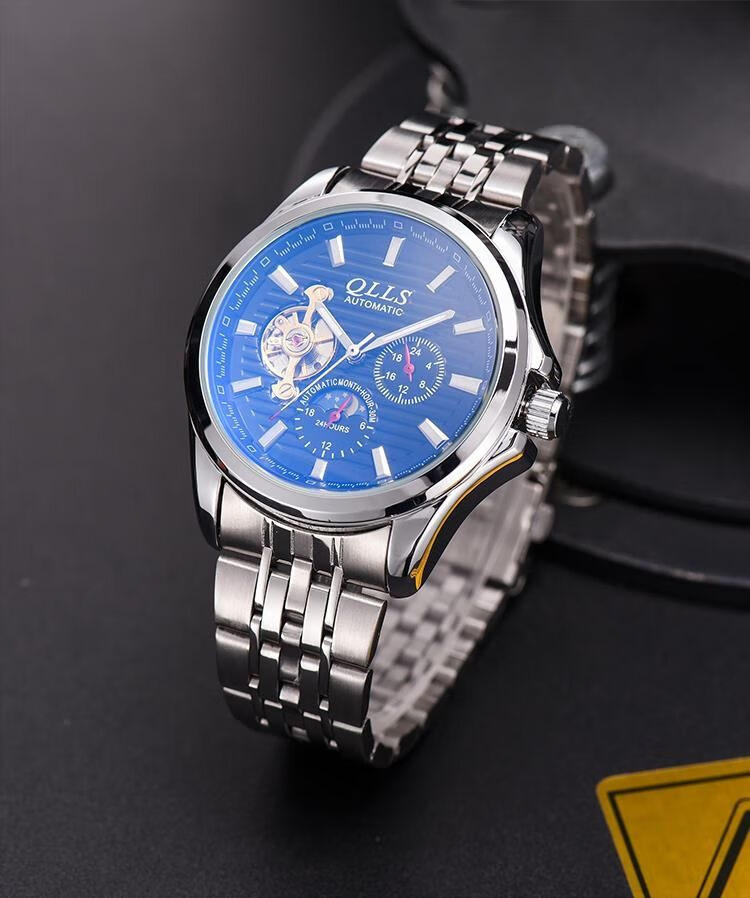 同款瑞士名表qlls/奇洛时正品男士机械表全自动腕表镂空防水镂空初拥
