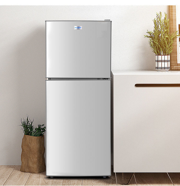冰箱迷你双门式冷藏冷冻小冰箱168 95a168银色 节能小家庭【图片 价格