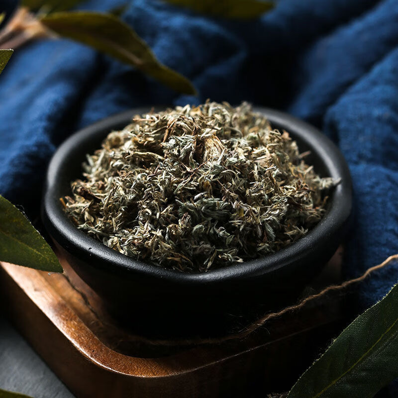 【官方旗舰】茵陈草茵陈茶自然晒干白蒿茶养生茶中草药正宗茵陈两罐装