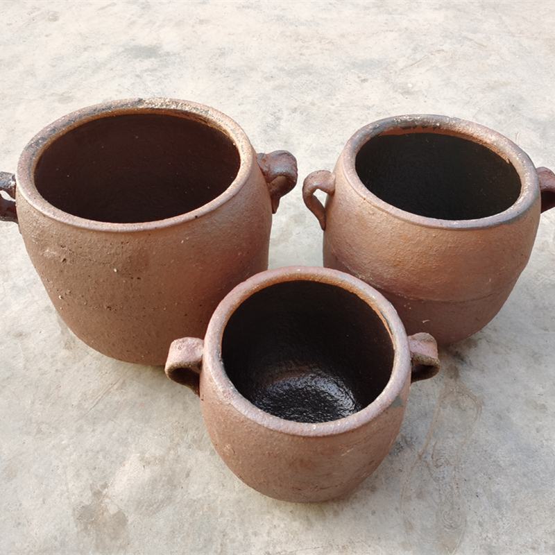 瓦罐炖盅煨汤瓦罐老式手工粗土沙锅家用瓦罐煨汤沙罐陶罐煲汤湖北土吊