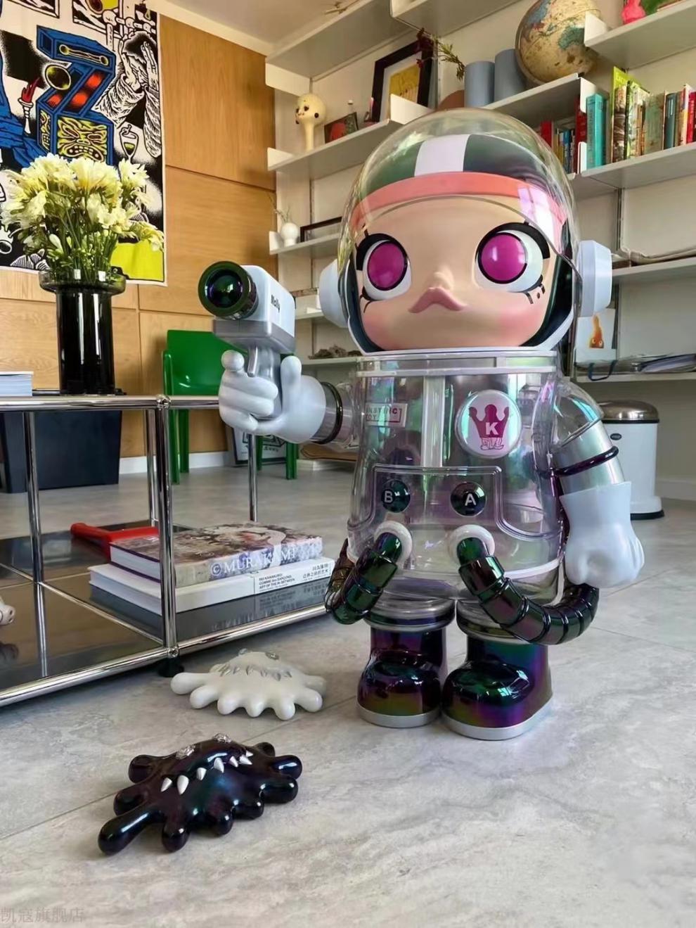 现货速发molly宇航员大久保联名大娃大号春季限定潮玩具新未拆塑封400