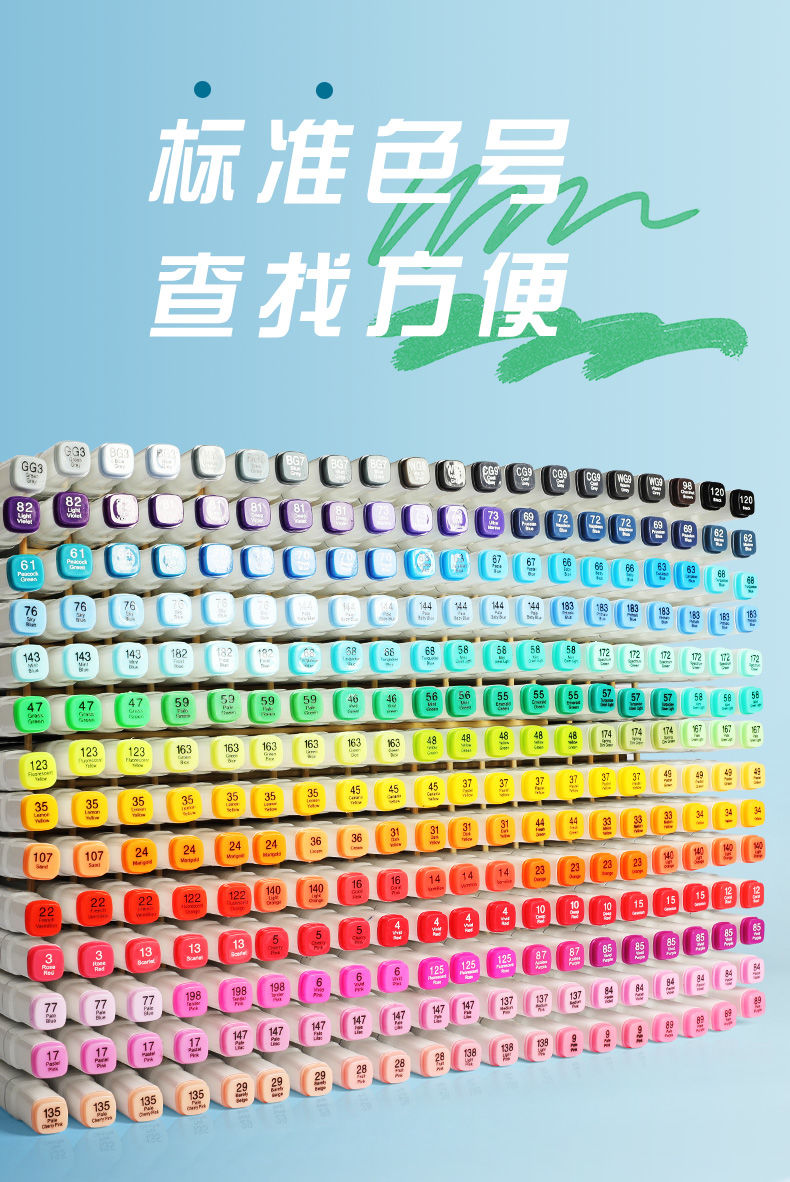 曼凯伦马克笔套装学生美术生专用学生动漫手绘笔油性水彩笔364860色