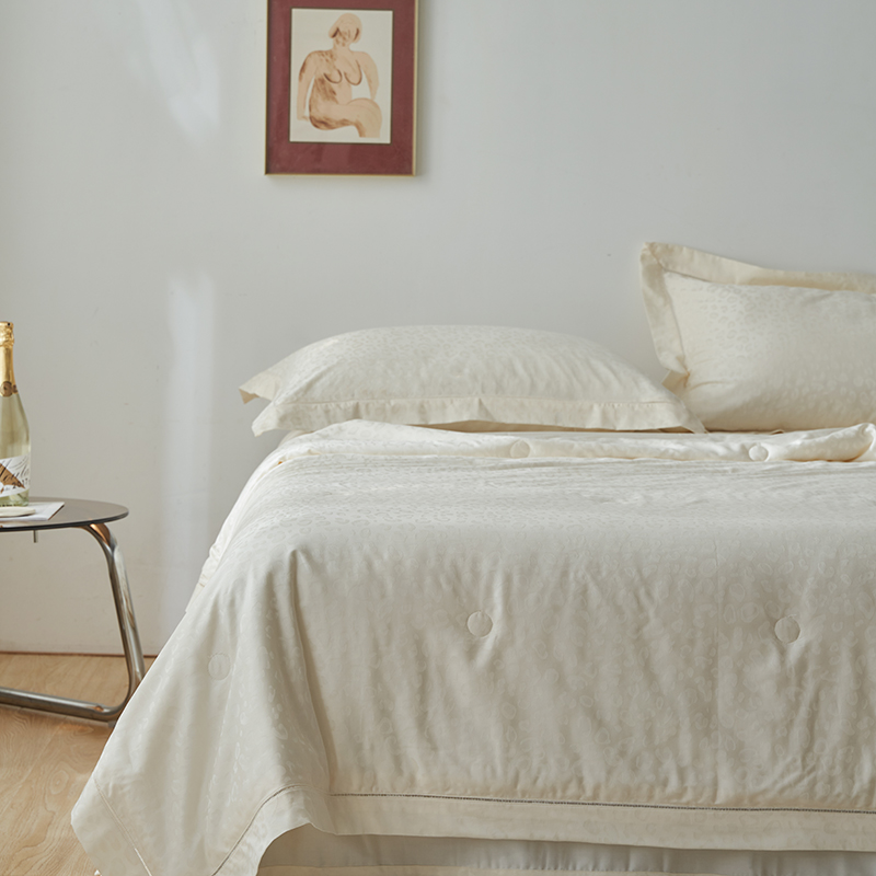 天丝棉夏被四件套tencel莱赛尔天丝棉2022新款100支提花夏凉被空调被