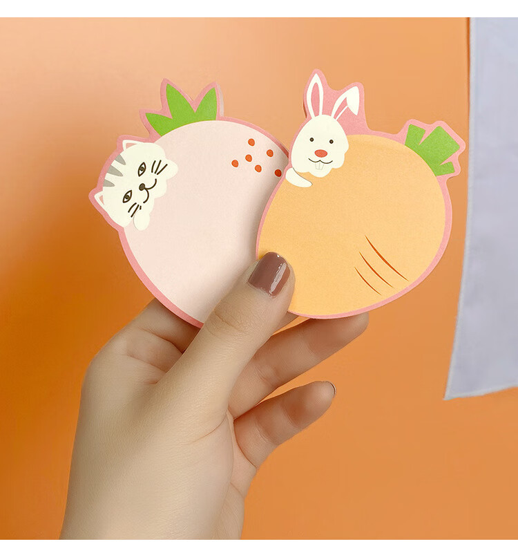 醉米 卡通便利贴可爱少女心异形便签本动物图案高颜值小学生用有粘性