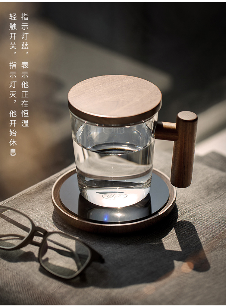 小米mi生态米家通用日式恒温杯垫加热茶水杯底座家用保温热牛奶神器