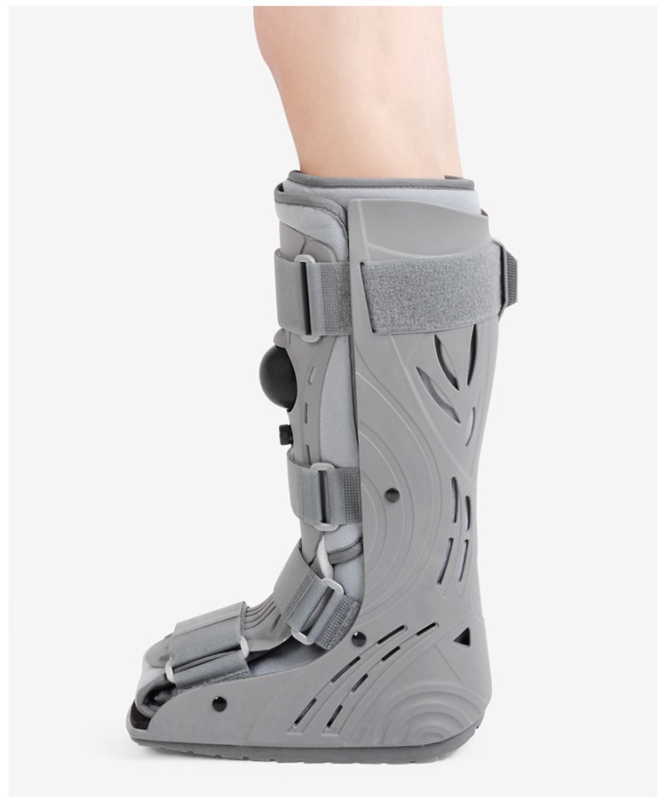 跟腱靴鞋脚踝关节固定支具跟腱断裂助行鞋术后充气护具yx 灰色 s