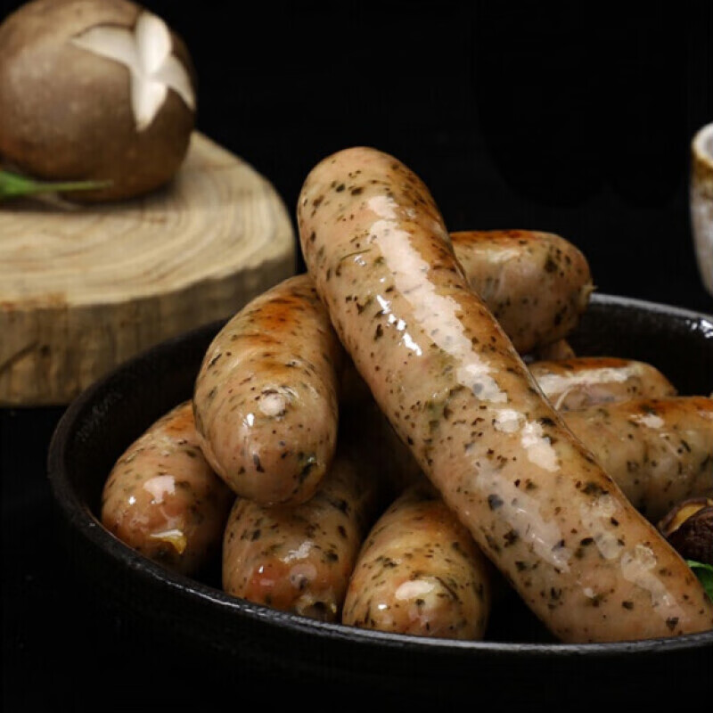 香肠扬可罗勒叶香肠火山石烤肠大热狗400*2包德式烤肠【图片 价格