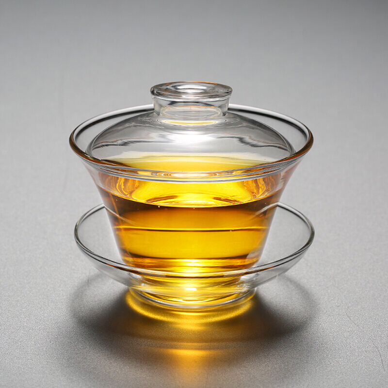 茶杯功夫茶杯玻璃小杯子品茗杯茶碗玉兰杯耐热套装加厚10只装带把茶具