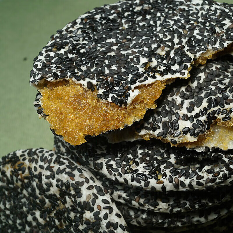 500g广西横县芝麻饼芝麻饼芝麻夹心饼黑芝麻饼传统糕点广西特产 芝麻