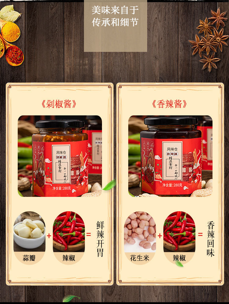 0kg店铺:周今笙旗舰店商品编号:10051584296015商品名称:风味仓香辣酱