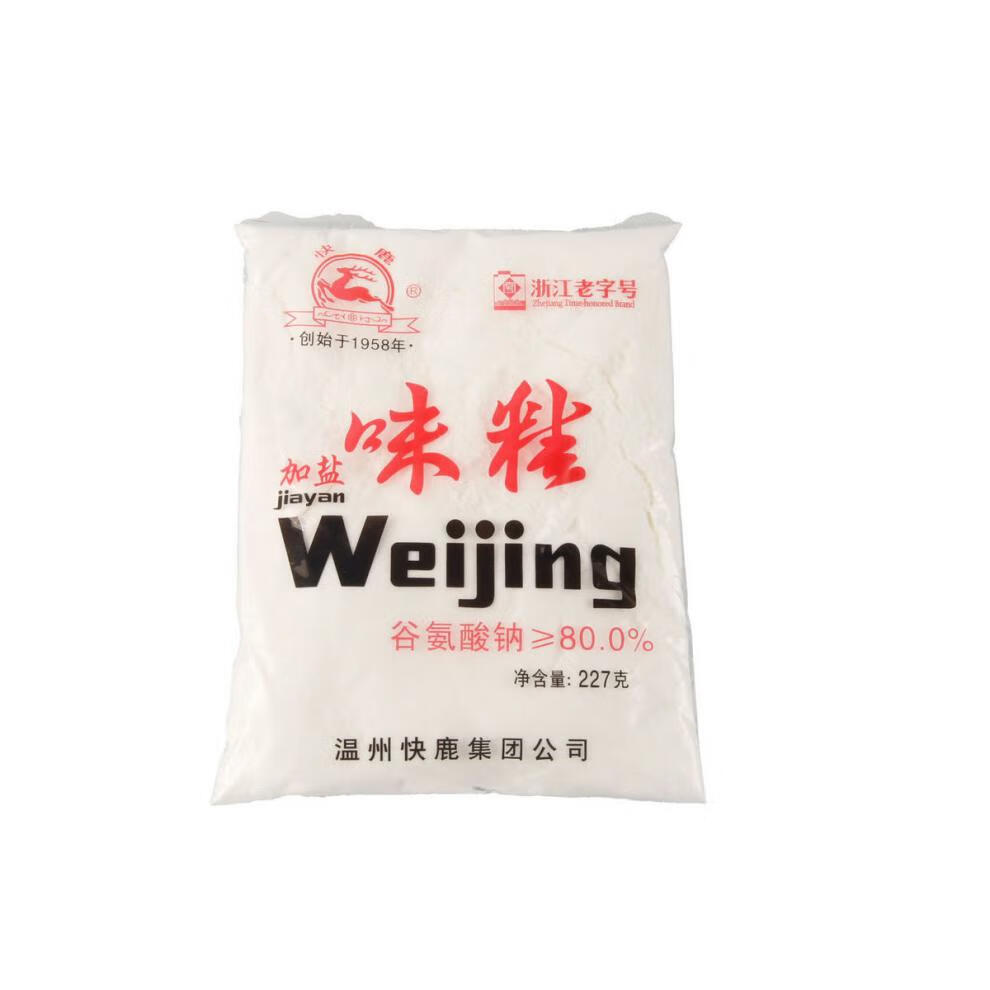 温州227g908g快鹿味精浙江80袋装调料烧菜凉拌味227味精2包