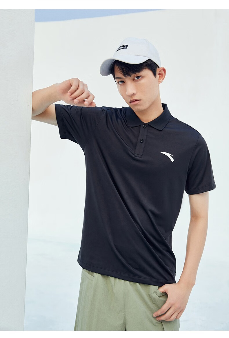 安踏(anta)安踏短袖t恤男新款秋季薄款上衣跑步短装透气半袖polo衫