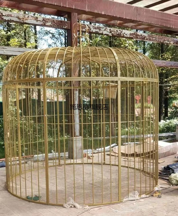 【孔雀笼】景区铁艺超大号鸟笼鹦鹉鸟笼室外大号加网鹦鹉笼户外大型
