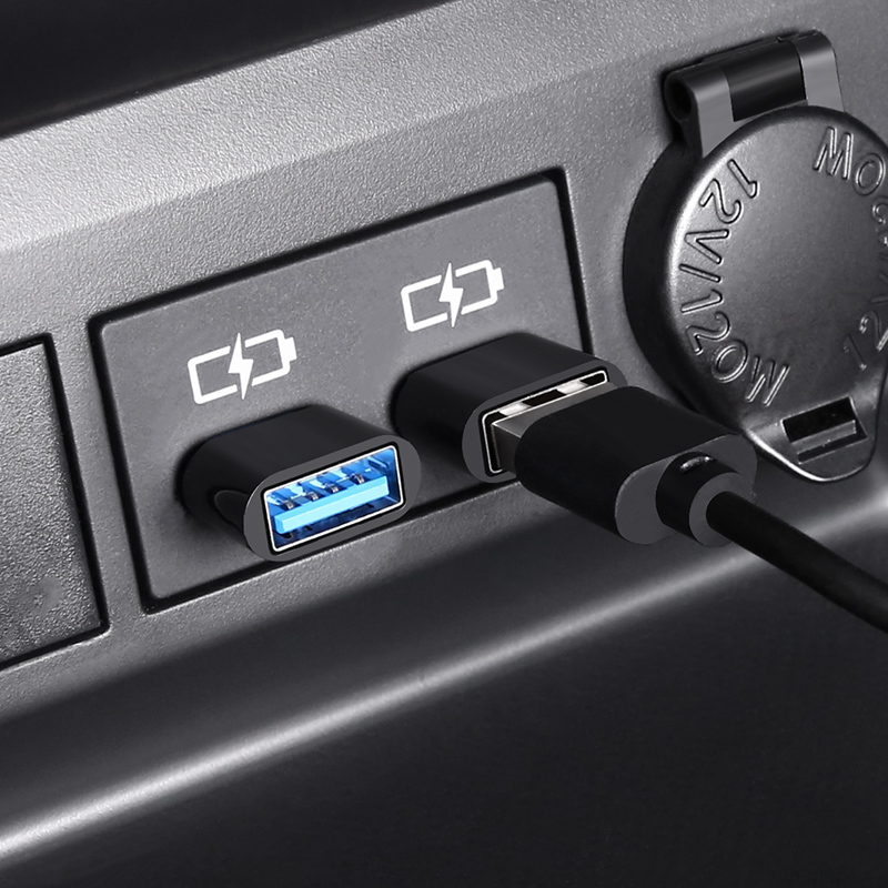 适用于丰田22款汉兰达车载充电器转接头皇冠陆放typec转接口usbtypec