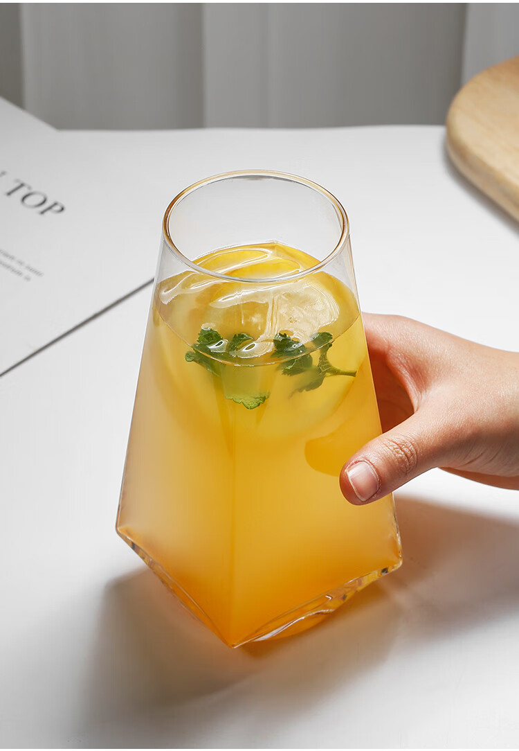 网红餐厅玻璃杯饮品杯 七七ins网红餐厅玻璃杯饮品杯苏打饮料杯气泡水