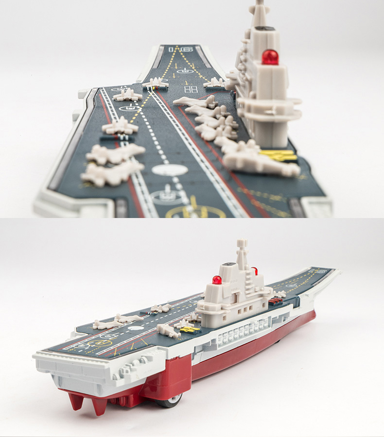 新款轮船合金航空母舰二战游轮军舰摆件玩具仿真辽宁舰航母军事模型